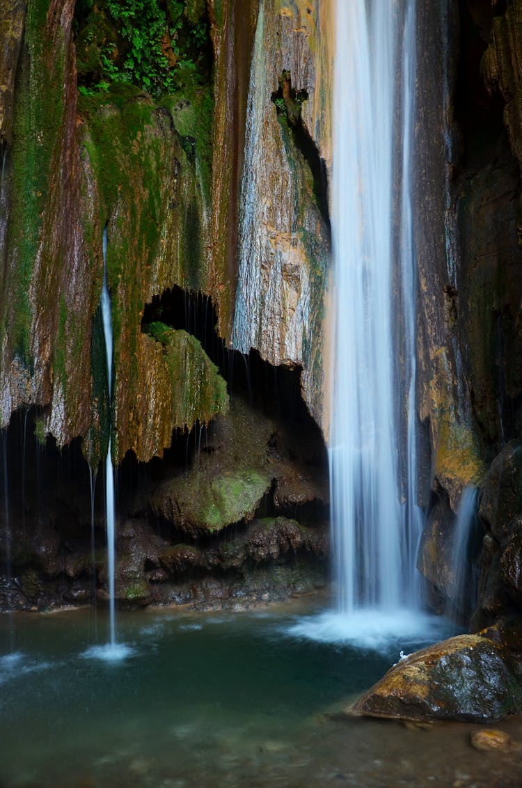 Waterfall In Cave