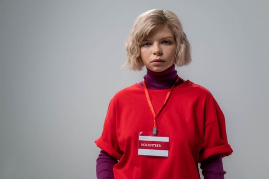 Photo of a Woman with a Volunteer Id