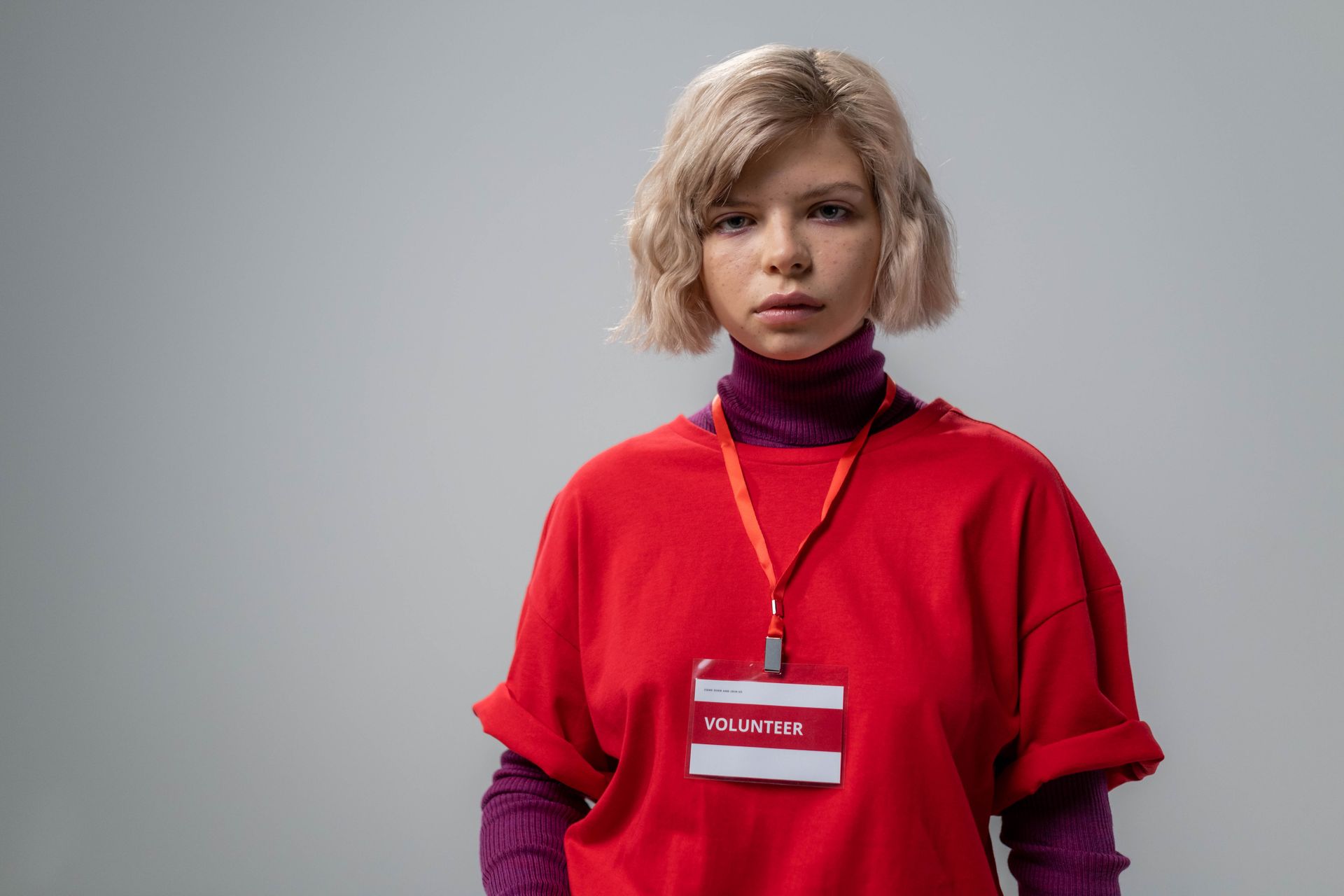Photo of a Woman with a Volunteer Id
