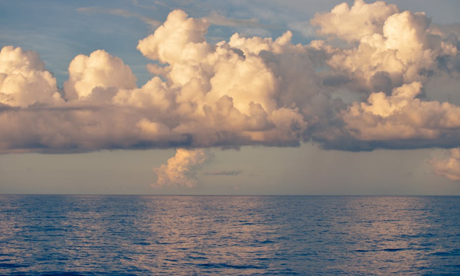 clouds, ocean, sea