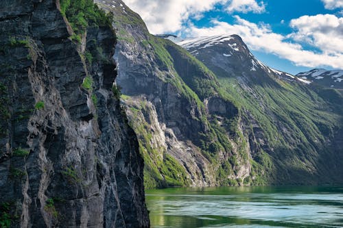 Rocky Mountain Near Body of Water 