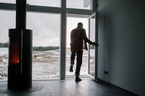 Man Walking Out the Door