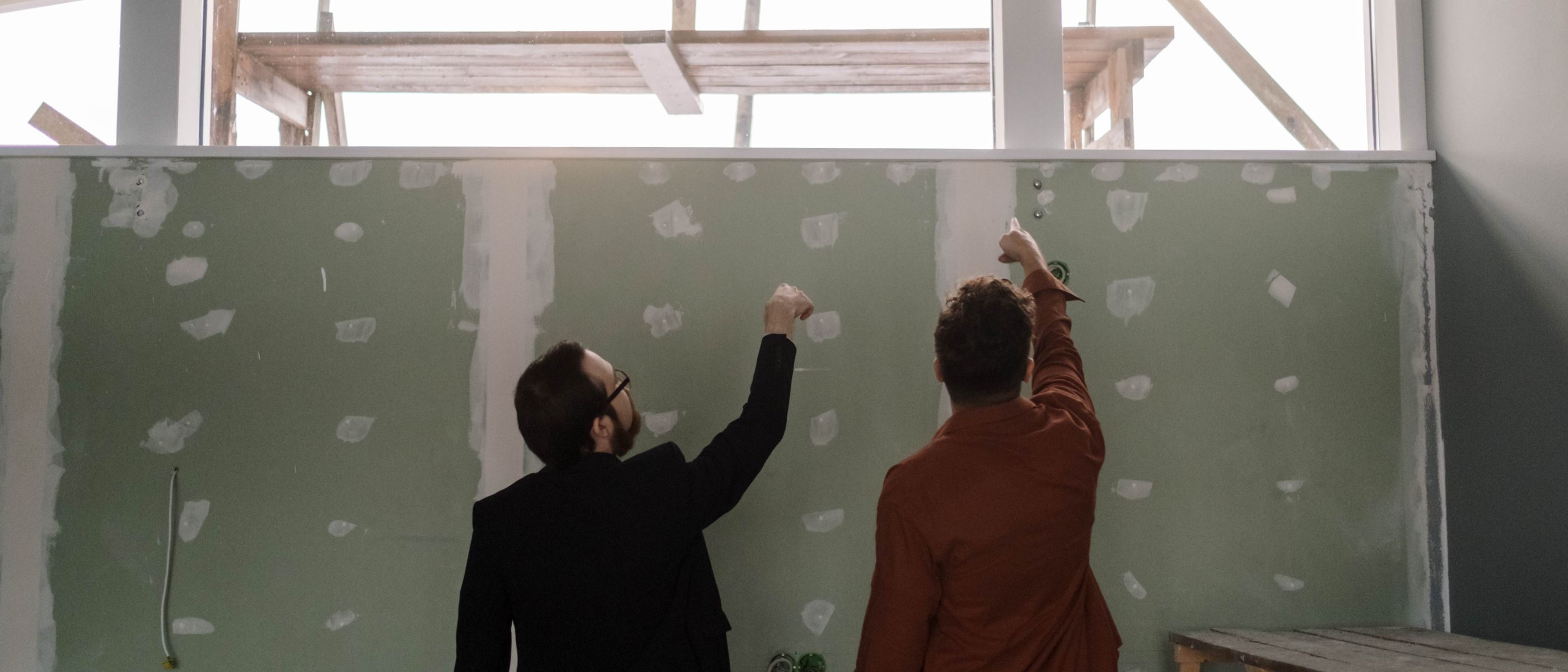 Painters and Decorators in Barbican — surfaces prepped and cut in by hand