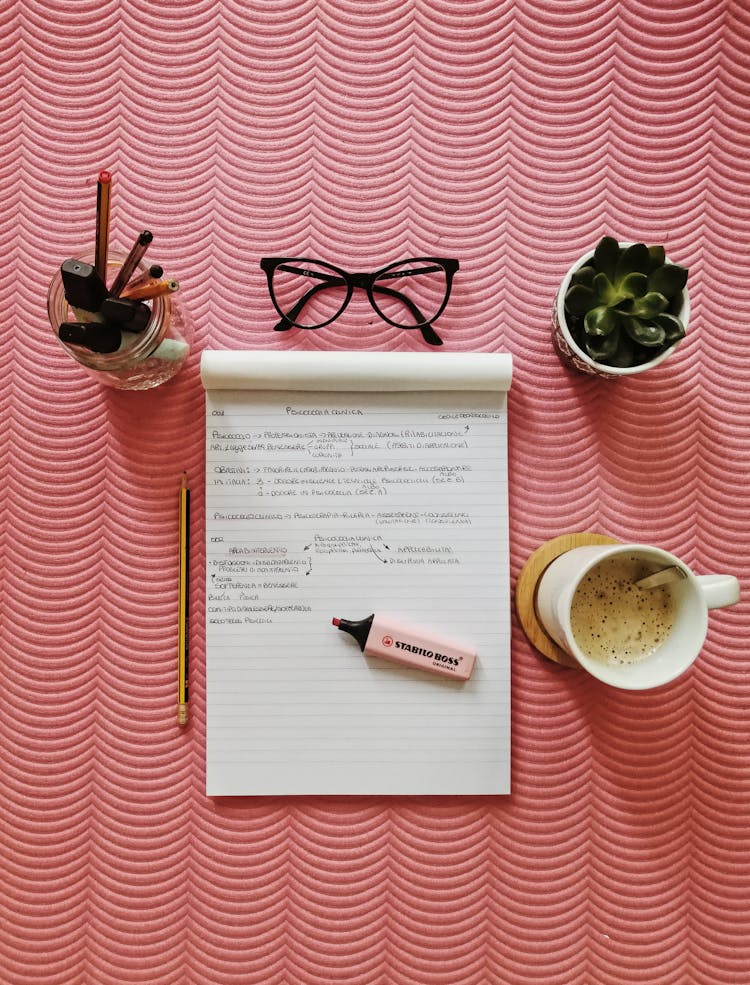 Coffee Cup With Handwritten Notes