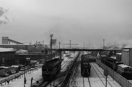 Railway Station in Winter