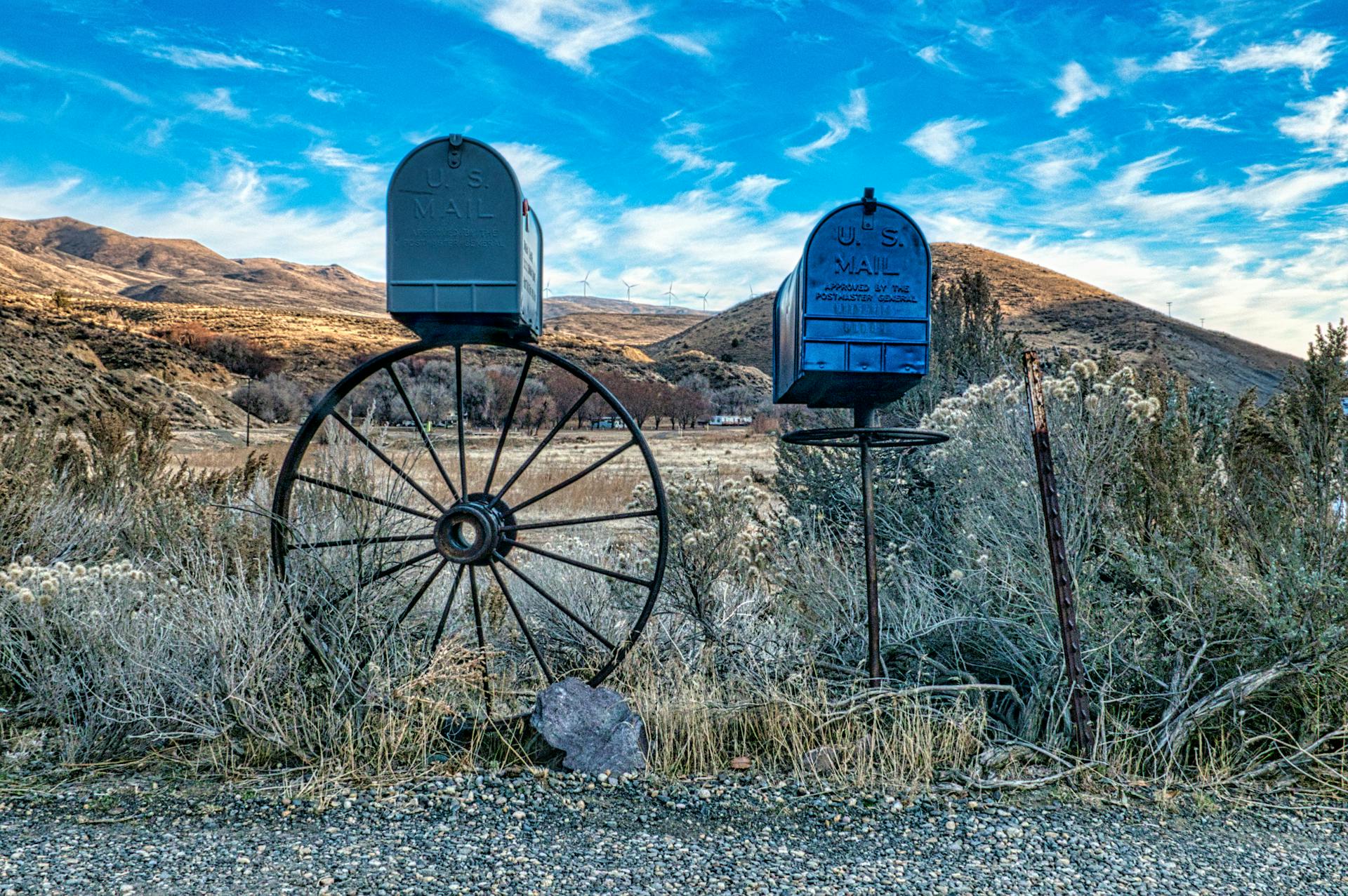 View of a Mailbox in a Countryside