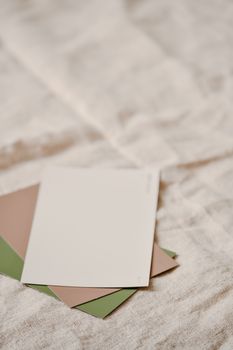Neutral color swatches on a linen cloth background, perfect for design inspiration.. neutral, color, swatches