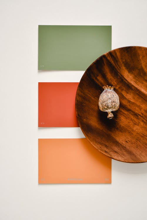 Poppy Seedpod in Wooden Bowl