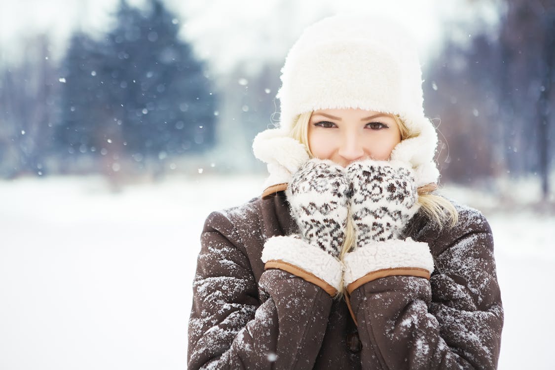 A Woman Wearing Winter Clothes