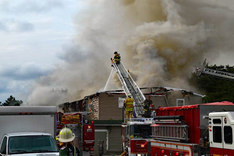 Firemen Extinguishing The Fire