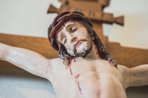 Free Monumental Sculpture of Jesus Christ Crucifixion Stock Photo