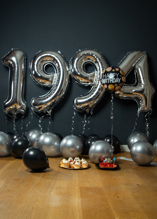 Free Balloons for a Birthday Party Stock Photo