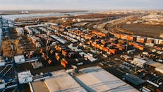 Large industrial district of modern city