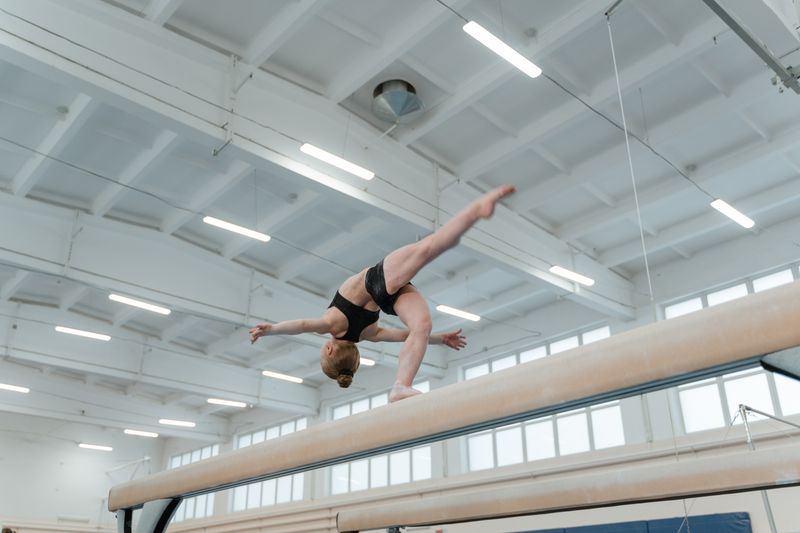Balancing across a raised beam