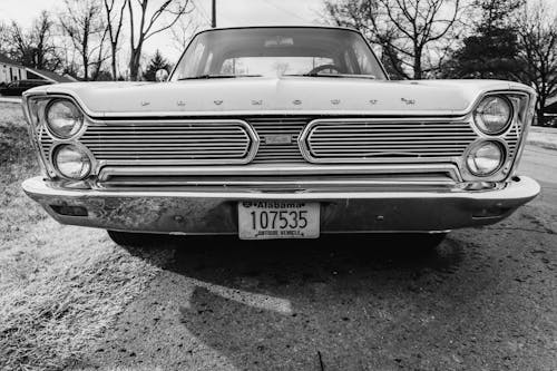 Grille and Front of a Vintage Car