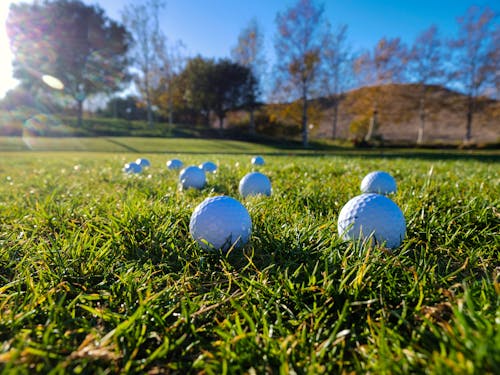 Golf Balls on Grass