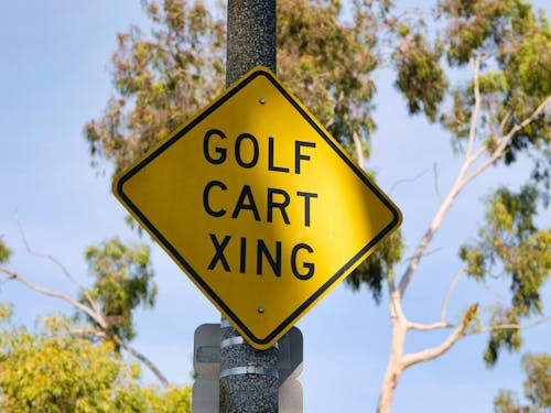 Golf Carts Warring Sign