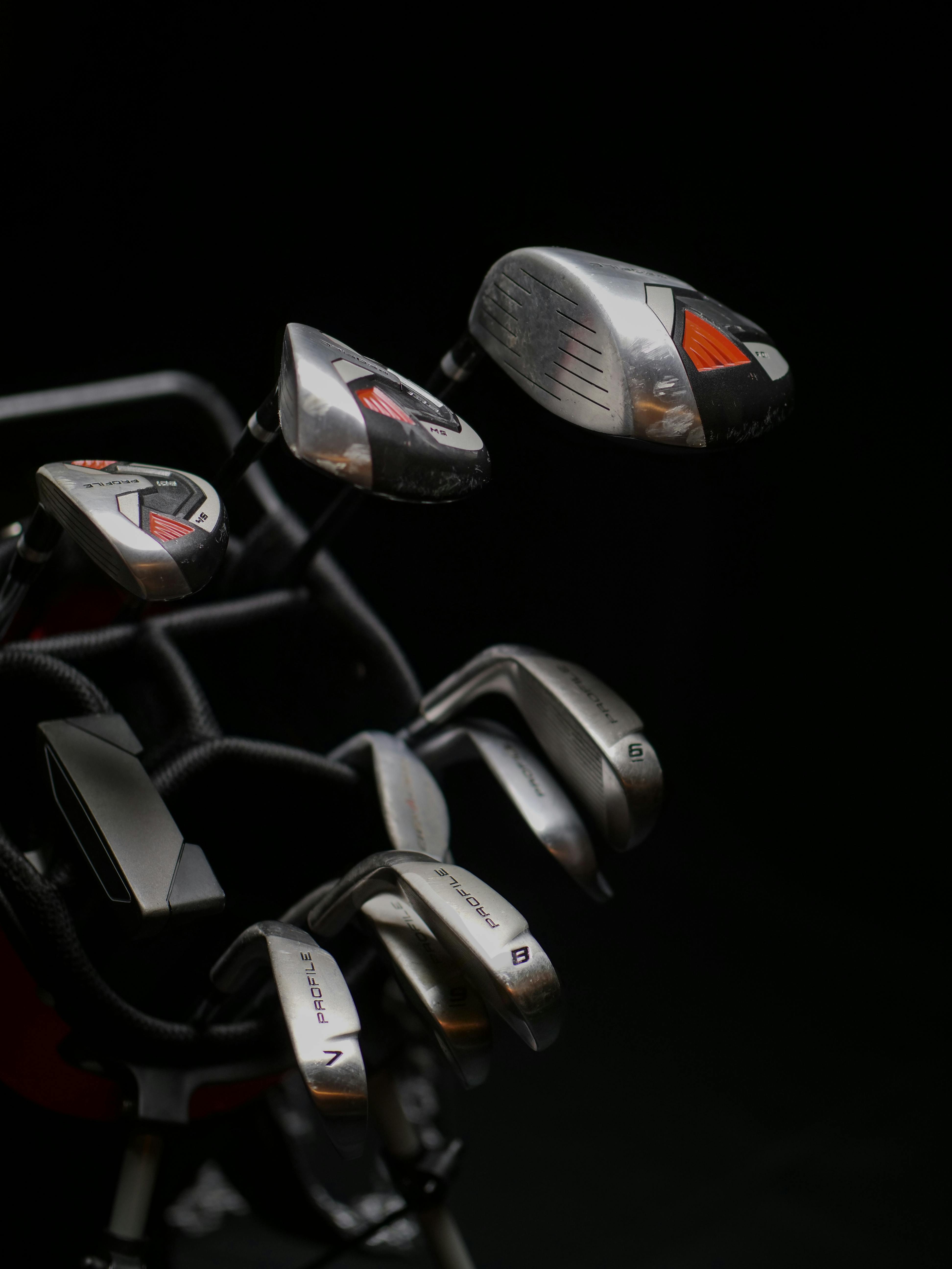 close up photo of golf clubs