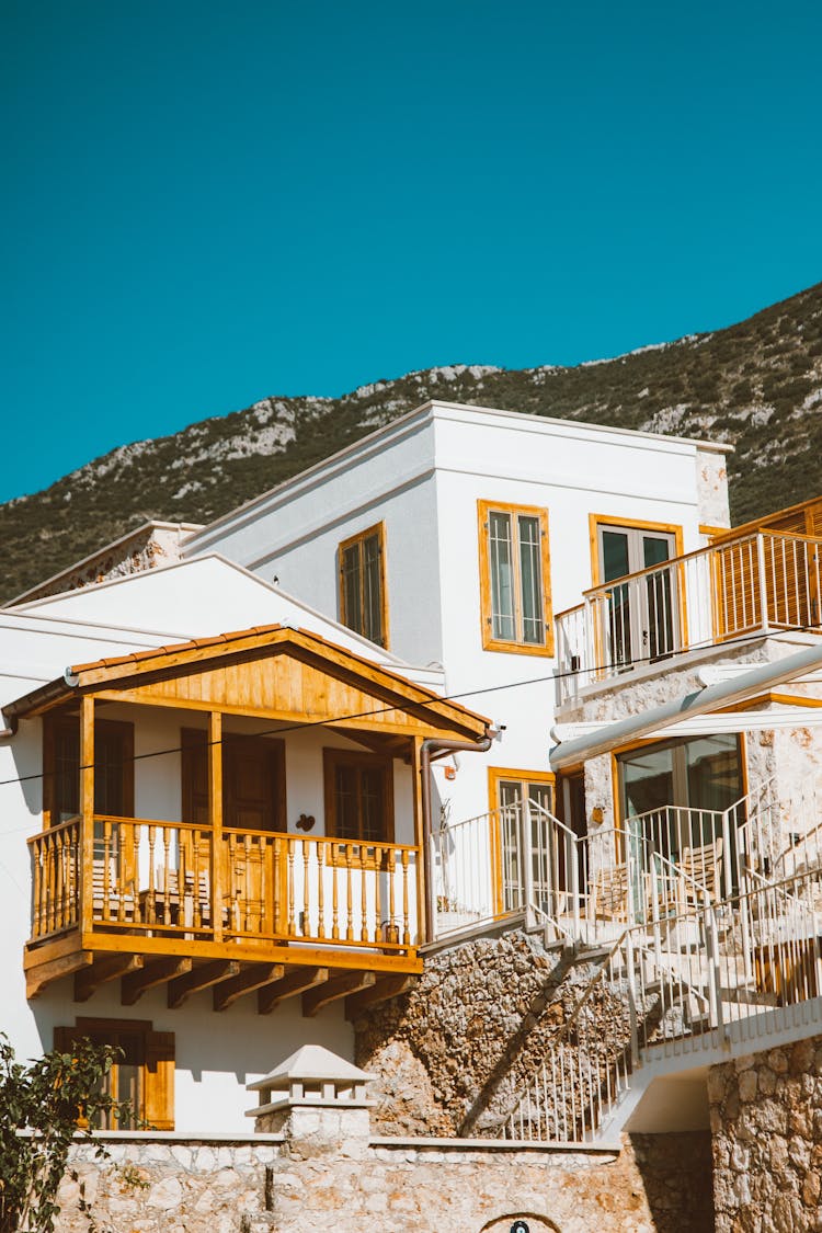 Luxurious House Facade On The Mountain Foot 