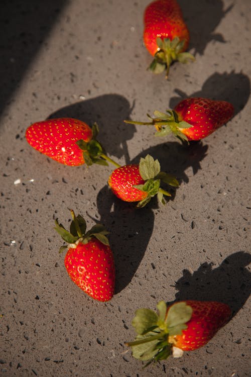 Free Strawberries on Gray Surface Stock Photo