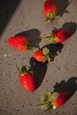 Strawberries on Gray Surface