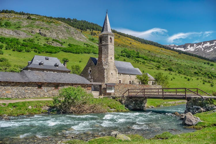 Sanctuary Of Montgarri Near The Green Grass Mountain 