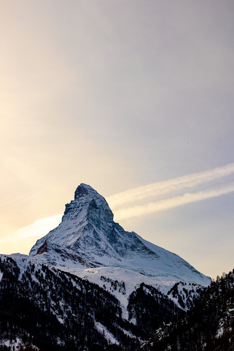 Snow Covered Rocky Mountain Peak