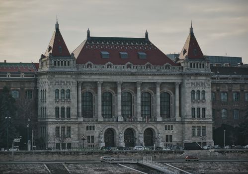 Explore the intricate Gothic architecture of a historic building in Budapest, Hungary.