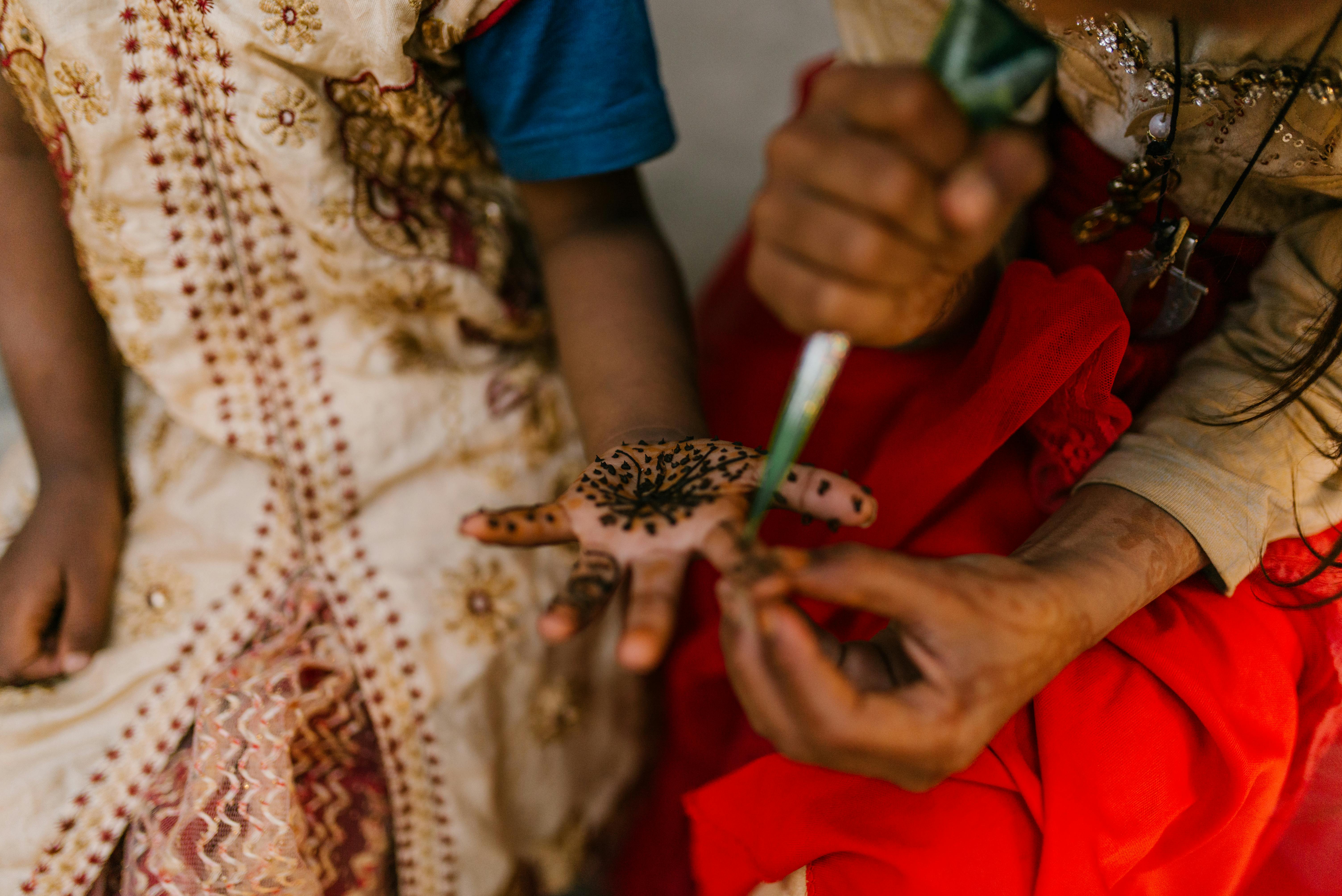 Henna tattoo on child's hand