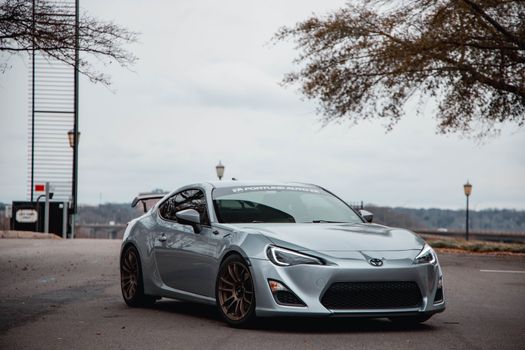 Gray Car Parked on the Road