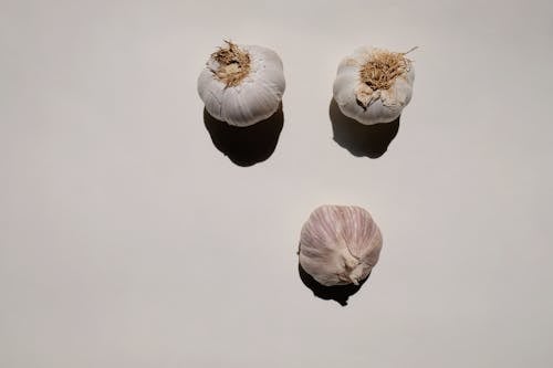 Garlic on White Surface