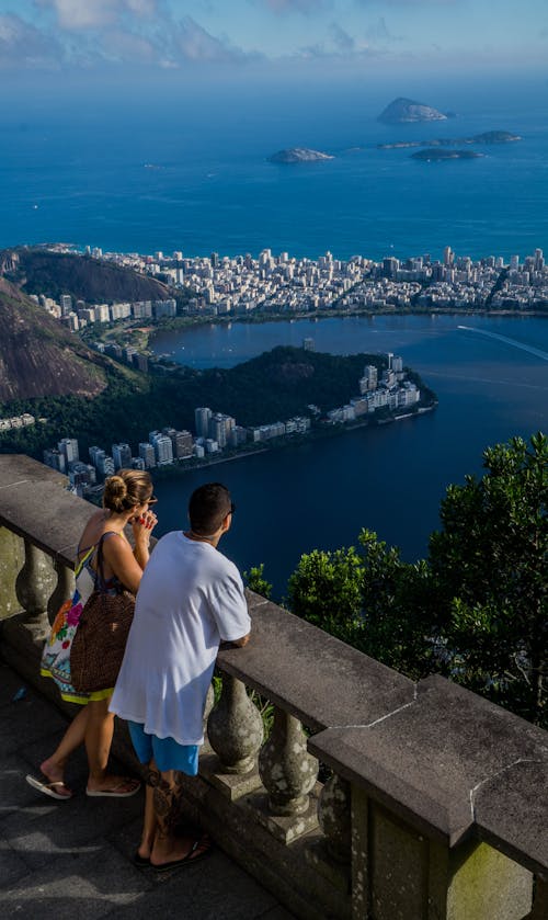 A Couple Looking at the Ocean View