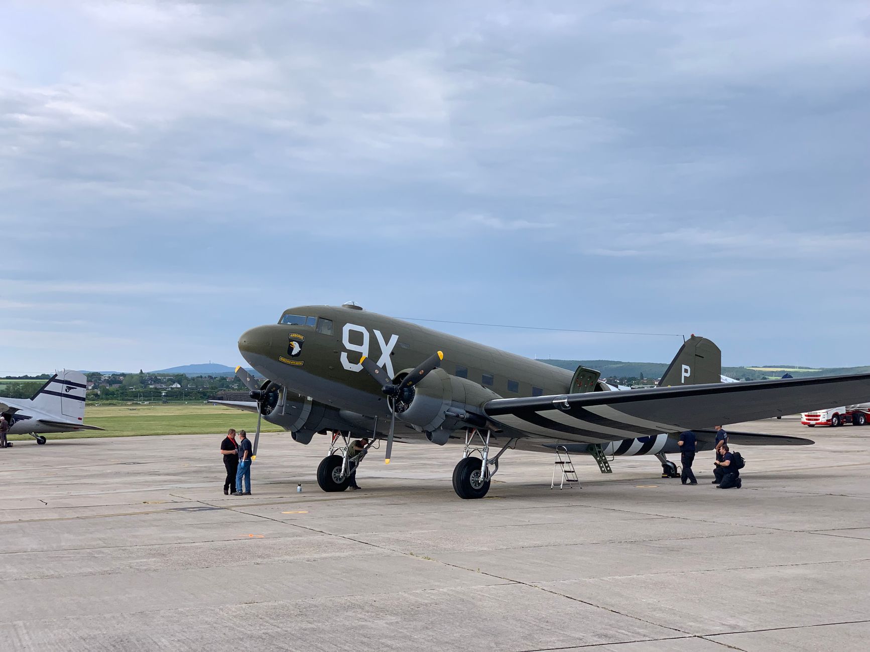 Aviodrome'da sergilenen Dakota tipi uçak