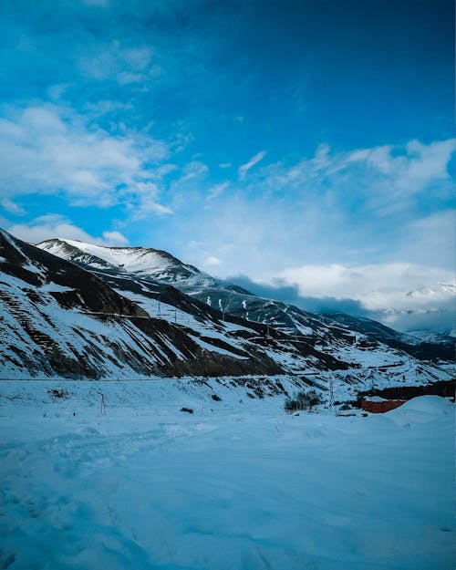 Безкоштовне стокове фото на тему «блакитне небо, вертикальні постріл, зима»