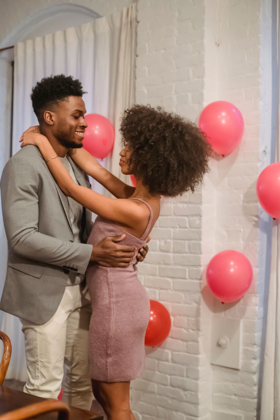 African couple celebrating an anniversary together