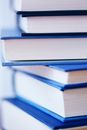 Close Up Shot of Piled Books