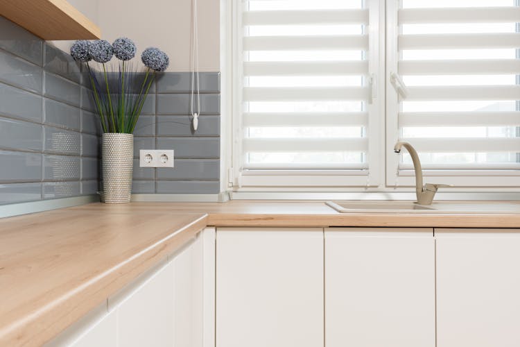 Interior Of Modern Kitchen In Light Colors