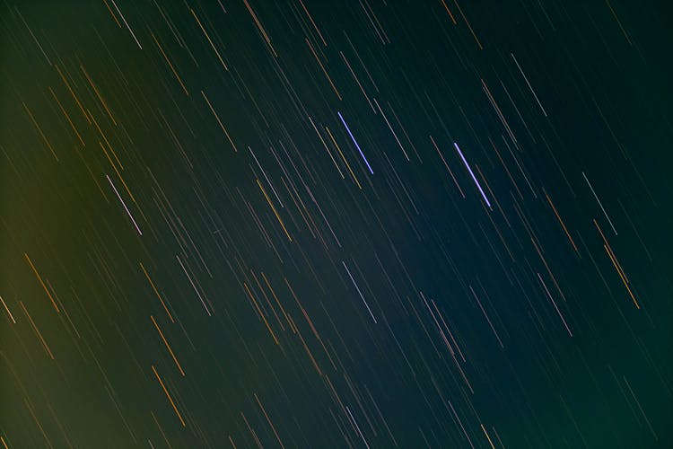 Long Exposure Photo Of Falling Stars