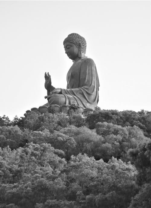 Bezpłatne Darmowe zdjęcie z galerii z budda, buddyzm, czarny i biały Zdjęcie z galerii