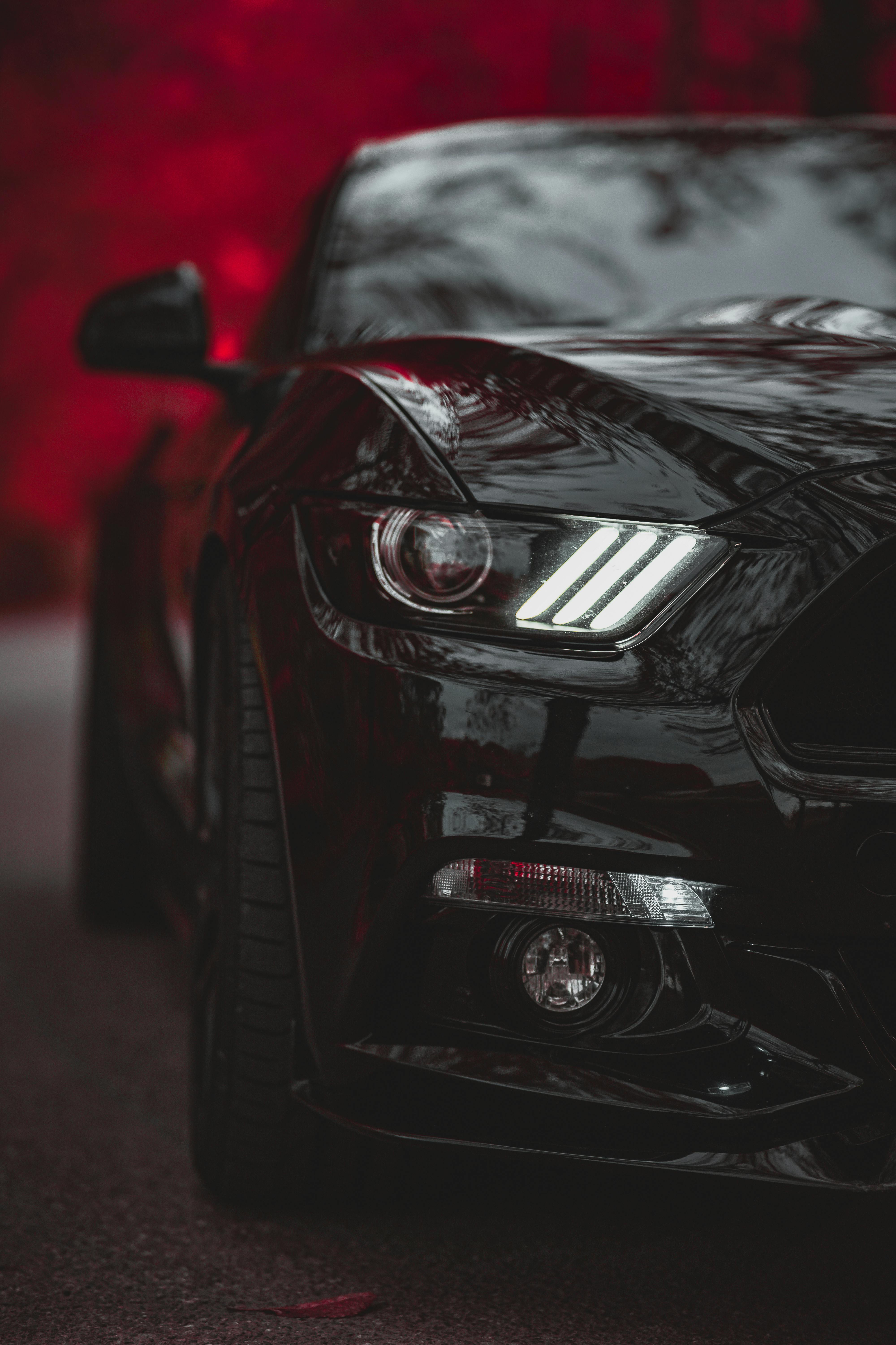 A Shiny Black Ford Mustang · Free Stock