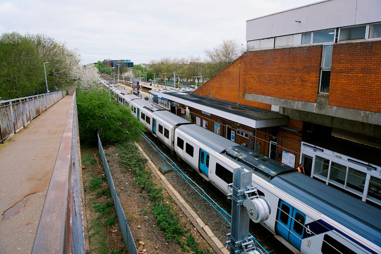 Train At Railway Station