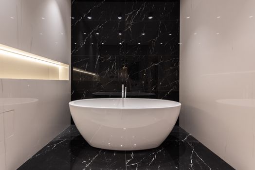 Interior of modern bathroom in apartment