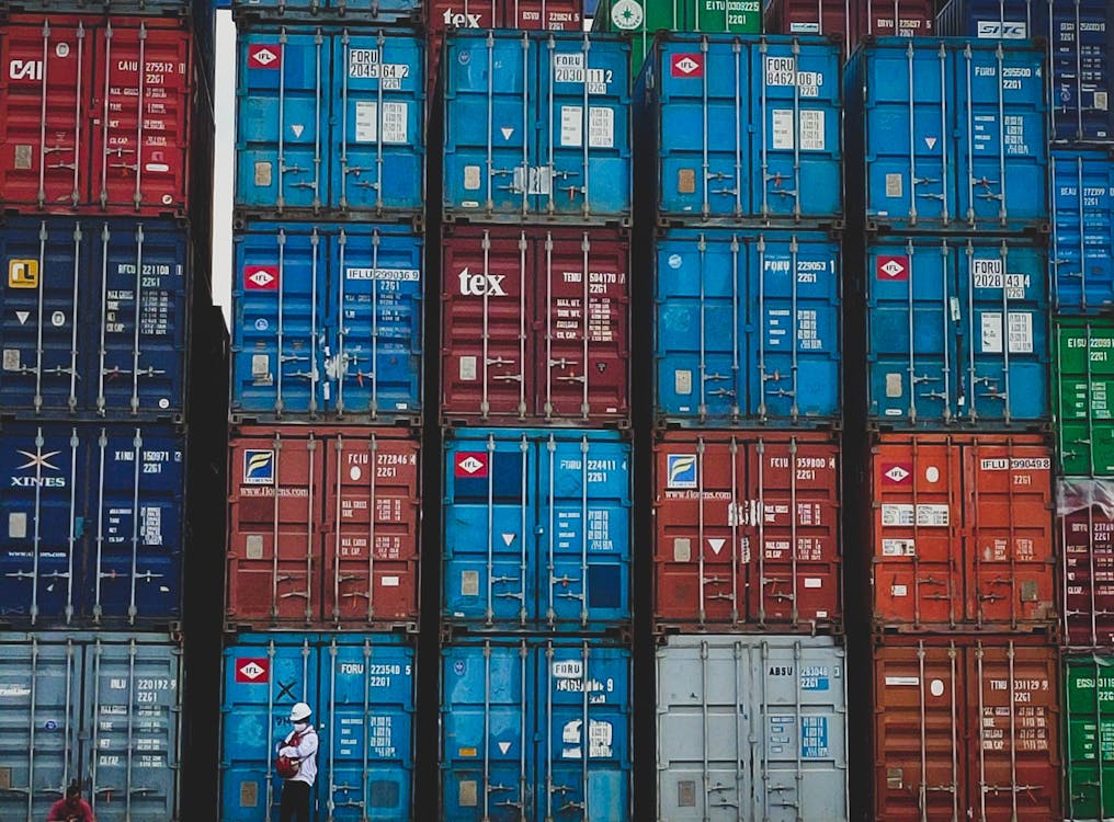 Gratis stockfoto met containervrachten, gestapeld, importeren