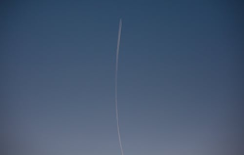 Airplane Flying High and Leaving a Trail