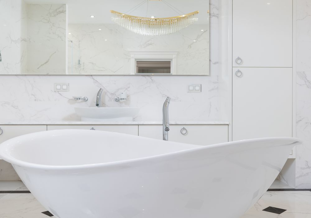 Shower to bathtub conversion with tile surround in Riverside