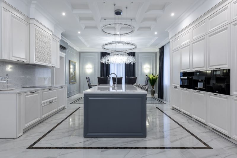 Light Gray Flooring to Complement White Cabinetry