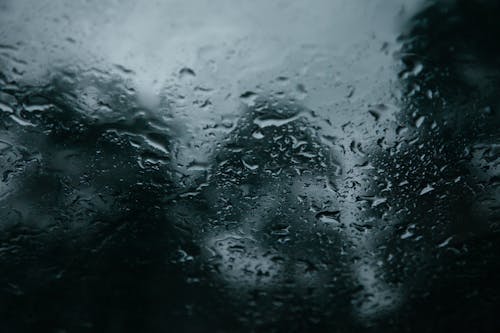 Water Droplets on Glass Window