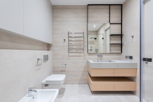 Gratis stockfoto met appartement, badkamer, bidet