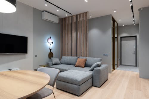 Free Interior of modern apartment living room Stock Photo