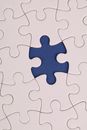 A White and Blue Jigsaw Puzzle